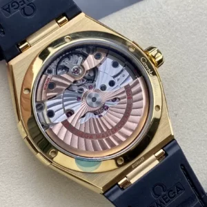 OMEGA CONSTELLATION KNOCK OFF WATCHES GOLD PLATE BLACK BEZEL LEATHER STRAP SBF FACTORY 41MM 4 ĐỒNG HỒ NAM OMEGA CONSTELLATION REPLCIA NHÀ MÁY SBF VÀNG GOLD 41MM