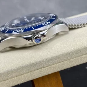 OMEGA SEAMASTER GOOD IMITATION WATCHES BLUE DIAL STAINLESS STEEL ANNIVERSARY VERSION VS FACTORY 42MM 2 ĐỒNG HỒ NAM OMEGA SEAMASTER FAKE 1:1 NHÀ MÁY VS PHIỂN BẢN KỶ NIỆM 42MM