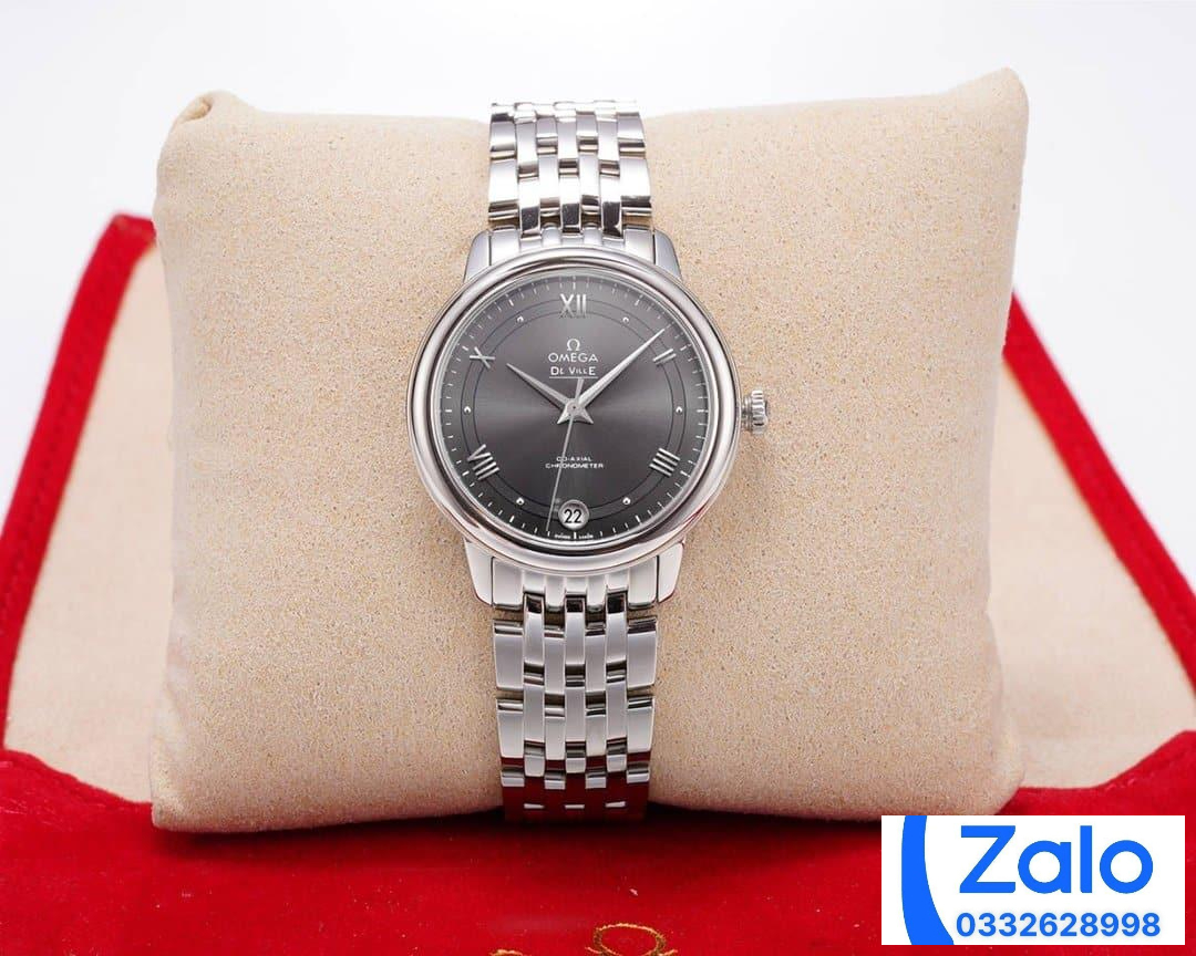 ĐỒNG HỒ NỮ OMEGA DE VILLE FAKE CAO CẤP NHÀ MÁY UVS FACTORY MẶT GHI 32.7MM ĐỒNG HỒ NỮ OMEGA DE VILLE FAKE CAO CẤP NHÀ MÁY UVS FACTORY MẶT GHI 32.7MM