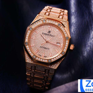 AUDEMARS PIGUET BEST COPIES WATCHES ROYAL OAK 15452 ROSE GOLD FULL RHINESTONE 41MM 1 ĐỒNG HỒ NAM AUDEMARS PIGUET ROYAL OAK 15452 REPLICA 1:1 ĐÍNH FULL ĐÁ 41MM