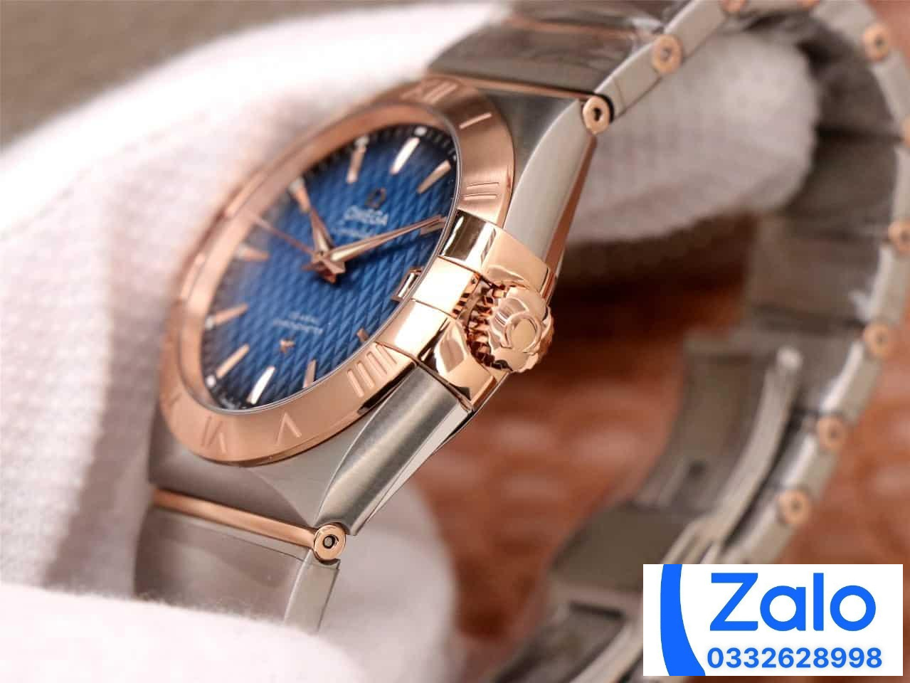 ĐỒNG HỒ NAM OMEGA CONSTELLATION FAKE CAO CẤP NHÀ MÁY VS KIM VÀNG HỒNG 38MM ĐỒNG HỒ NAM OMEGA CONSTELLATION FAKE CAO CẤP NHÀ MÁY VS KIM VÀNG HỒNG 38MM