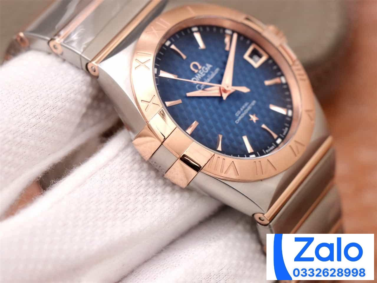 ĐỒNG HỒ NAM OMEGA CONSTELLATION FAKE CAO CẤP NHÀ MÁY VS KIM VÀNG HỒNG 38MM ĐỒNG HỒ NAM OMEGA CONSTELLATION FAKE CAO CẤP NHÀ MÁY VS KIM VÀNG HỒNG 38MM