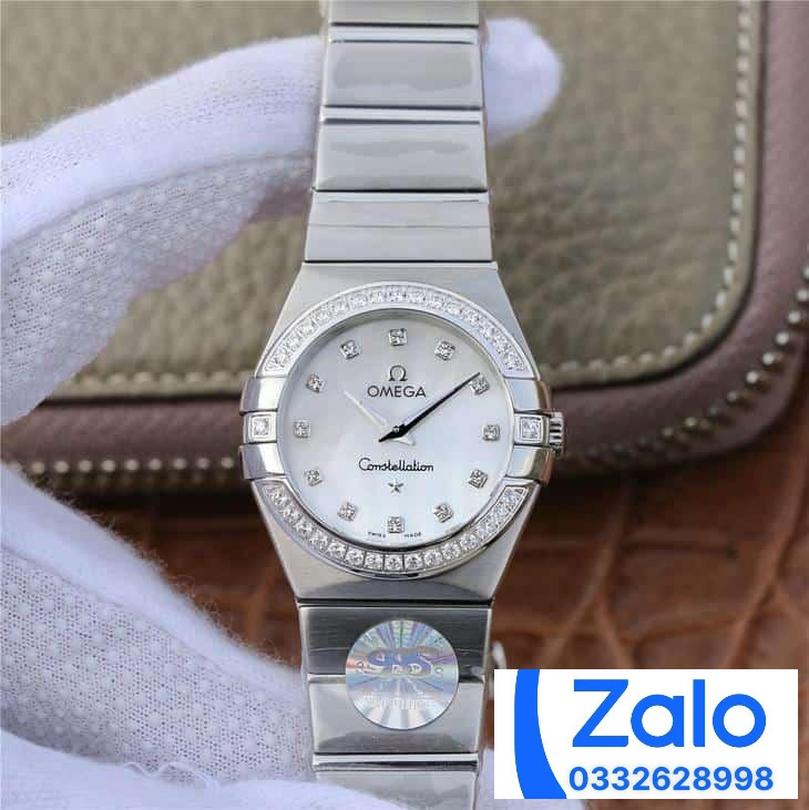 ĐỒNG HỒ NỮ OMEGA CONSTELLATION FAKE 1:1 NHÀ MÁY 3S NIỀNG ĐÍNH ĐÁ 27MM ĐỒNG HỒ NỮ OMEGA CONSTELLATION FAKE 1:1 NHÀ MÁY 3S NIỀNG ĐÍNH ĐÁ 27MM