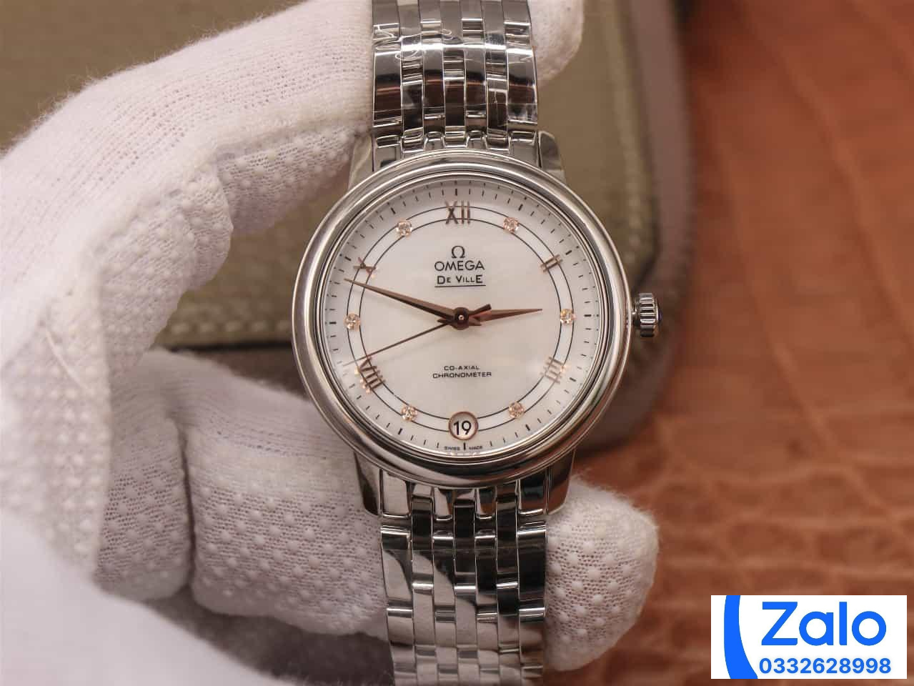 ĐỒNG HỒ NỮ OMEGA DE VILLE FAKE CAO CẤP NHÀ MÁY MKS MẶT TRÒN 32.7MM ĐỒNG HỒ NỮ OMEGA DE VILLE FAKE CAO CẤP NHÀ MÁY MKS MẶT TRÒN 32.7MM