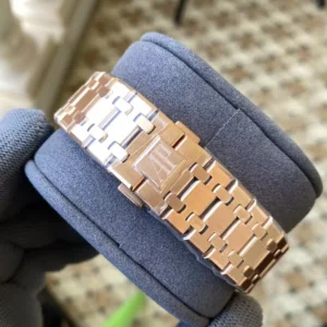 AUDEMARS PIGUET BEST COPIES WATCH ROYAL OAK APS FACTORY ROSE GOLD CASE BLUE DIAL 41MM 5 ĐỒNG HỒ AUDEMARS PIGUET ROYAL OAK NAM REPLICA CAO CẤP NHÀ MÁY APS 41MM