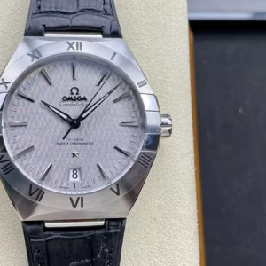 ĐỒNG HỒ NAM OMEGA CONSTELLATION FAKE 1:1 NHÀ MÁY SBF MẶT SỐ GHI 41MM