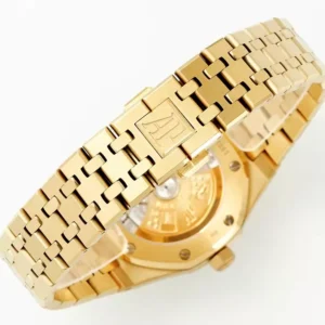 AUDEMARS PIGUET BEST COPIES WATCH ROYAL OAK IP FACTORY YELLOW GOLD BLUE DIAL 37MM 5 ĐỒNG HỒ AUDEMARS PIGUET ROYAL OAK REPLICA 1:1 NHÀ MÁY IP VÀNG GOLD 37MM