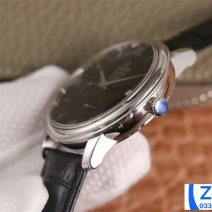 ĐỒNG HỒ NAM OMEGA DE VILLE FAKE CAO CẤP NHÀ MÁY AZ DÂY DA MẶT SỐ ĐEN 40MM 3 ĐỒNG HỒ NAM OMEGA DE VILLE FAKE CAO CẤP NHÀ MÁY AZ DÂY DA MẶT SỐ ĐEN 40MM