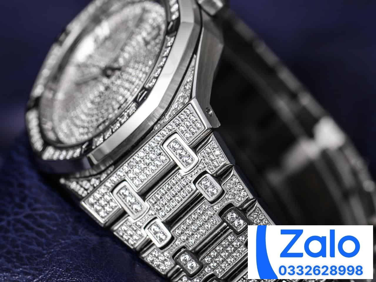 ĐỒNG HỒ NAM AUDEMARS PIGUET ROYAL OAK 15452 REPLICA 11 ĐÍNH ĐÁ TRẮNG 41MM ĐỒNG HỒ NAM AUDEMARS PIGUET ROYAL OAK 15452 REPLICA 11 ĐÍNH ĐÁ TRẮNG 41MM