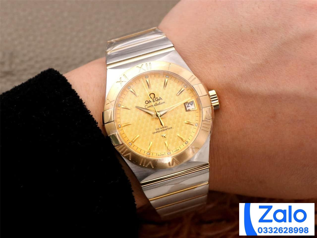 ĐỒNG HỒ NAM OMEGA CONSTELLATION FAKE 11 NHÀ MÁY VS FACTORY MẶT VÀNG 38MM ĐỒNG HỒ NAM OMEGA CONSTELLATION FAKE 11 NHÀ MÁY VS FACTORY MẶT VÀNG 38MM