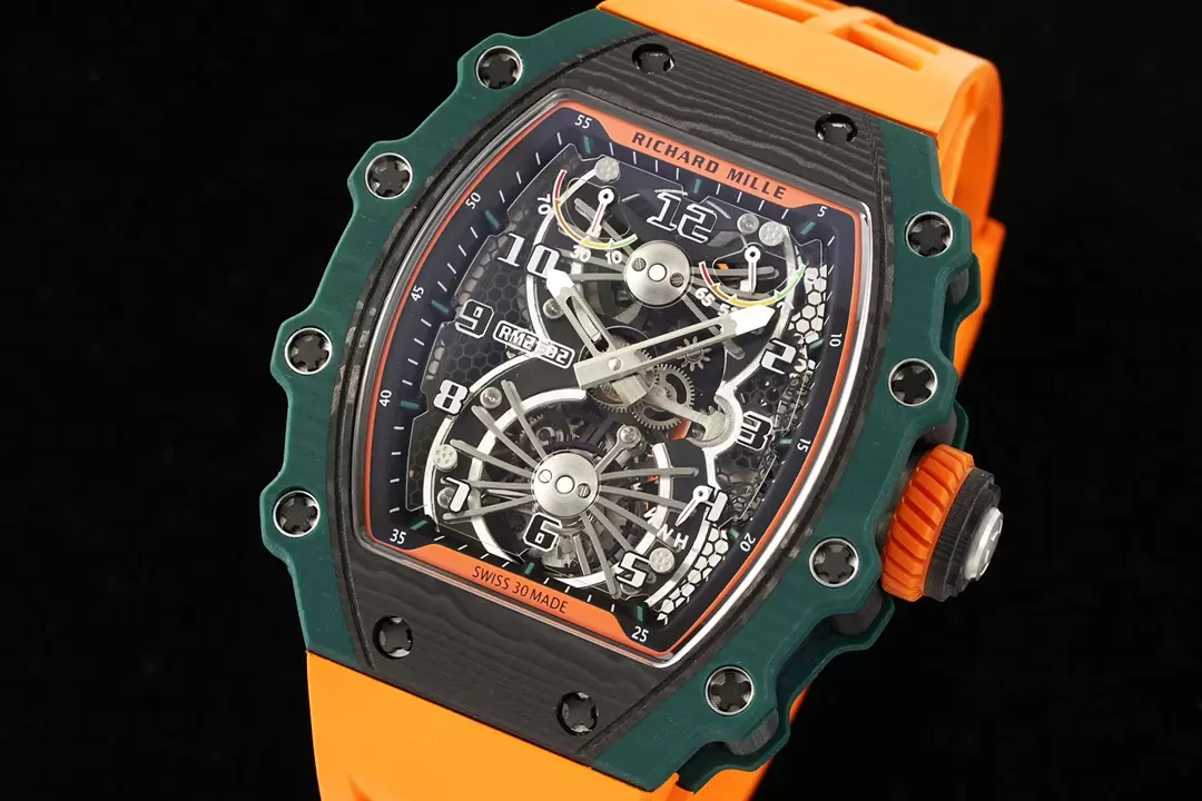 ĐỒNG HỒ NAM RICHARD MILLE RM21-02 REPLICA 1:1 DÂY CAO SU CAM 45MM ĐỒNG HỒ NAM RICHARD MILLE RM21-02 REPLICA 1:1 DÂY CAO SU CAM 45MM