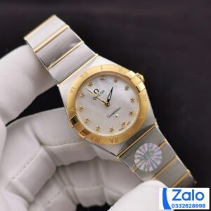 ĐỒNG HỒ NỮ OMEGA CONSTELLATION FAKE CAO CẤP NHÀ MÁY 3S CỌC SỐ ĐÁ 28MM 1 ĐỒNG HỒ NỮ OMEGA CONSTELLATION FAKE CAO CẤP NHÀ MÁY 3S CỌC SỐ ĐÁ 28MM