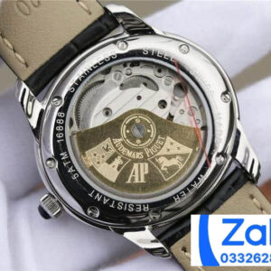 ĐỒNG HỒ NỮ AUDEMARS PIGUET 77303BC FAKE CAO CẤP MÀU ĐEN DÂY DA 39.5MM 4 ĐỒNG HỒ NỮ AUDEMARS PIGUET 77303BC FAKE CAO CẤP MÀU ĐEN DÂY DA 39.5MM