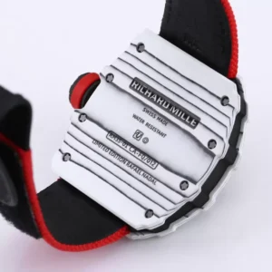 RICHARD MILLE RM35-01 GOOD IMITATION WATCHES WHITE CARBON CASE RED FABRIC STRAP BBR FACTORY 44MM 4 ĐỒNG HỒ NAM RICHARD MILLE RM35-01 REP CAO CẤP NHÀ MÁY BBR DÂY VẢI ĐỎ 44MM