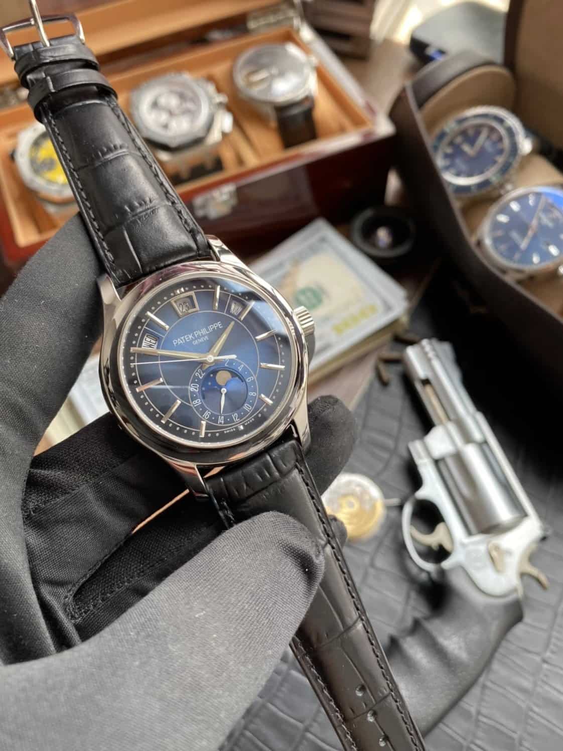 ĐỒNG HỒ PATEK PHILIPPE 5205G REPLICA 11 BLUE DIAL GR FACTORY 40MM (10) ĐỒNG HỒ PATEK PHILIPPE 5205G REPLICA 11 BLUE DIAL GR FACTORY 40MM (10)