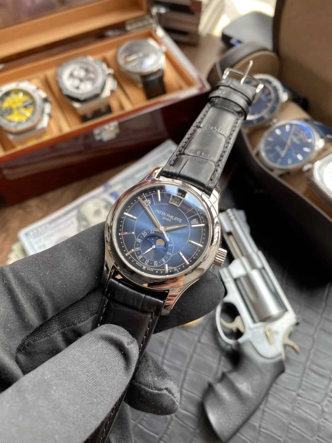 ĐỒNG HỒ PATEK PHILIPPE 5205G REPLICA 11 BLUE DIAL GR FACTORY 40MM (14) ĐỒNG HỒ PATEK PHILIPPE 5205G REPLICA 11 BLUE DIAL GR FACTORY 40MM (14)