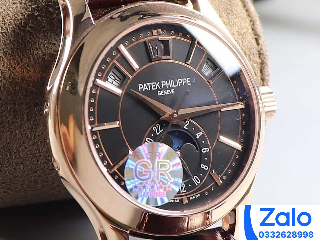 ĐỒNG HỒ PATEK PHILIPPE 5205R REPLICA 11 ROSE GOLD MẶT ĐEN GR FACTORY 40MM (5) ĐỒNG HỒ PATEK PHILIPPE 5205R REPLICA 11 ROSE GOLD MẶT ĐEN GR FACTORY 40MM (5)