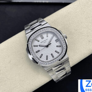 PATEK PHILIPPE 5723 NAUTILUS COPIES WATCHES WHITE DIAL PPF FACTORY 40MM 1 ĐỒNG HỒ PATEK PHILIPPE 5711 NAUTILUS REPLICA 11 ĐÍNH ĐÁ PPF FACTORY 40MM (1)