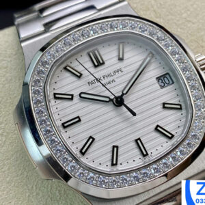 PATEK PHILIPPE 5723 NAUTILUS COPIES WATCHES WHITE DIAL PPF FACTORY 40MM 2 ĐỒNG HỒ PATEK PHILIPPE 5711 NAUTILUS REPLICA 11 ĐÍNH ĐÁ PPF FACTORY 40MM (3)