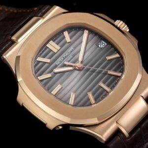 ĐỒNG HỒ PATEK PHILIPPE 5711 NAUTILUS REPLICA 1:1 ROSE GOLD DÂY DA 3K 40MM 1 ĐỒNG HỒ PATEK PHILIPPE 5711G NAUTILUS REPLICA 11 ROSE GOLD DÂY DA 3K 40MM (2)