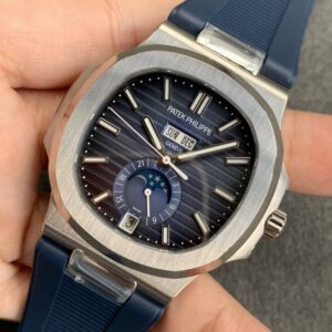 PATEK PHILIPPE 5726 NAUTILUS REPLICAS WATCHES BLUE RUBBER STRAP GR FACTORY 40.5MM 2 ĐỒNG HỒ PATEK PHILIPPE 5726 NAUTILUS DÂY CAO SU REPLICA 11 GR FACTORY 40 (3)