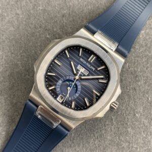 PATEK PHILIPPE 5726 NAUTILUS REPLICAS WATCHES BLUE RUBBER STRAP GR FACTORY 40.5MM 7 ĐỒNG HỒ PATEK PHILIPPE 5726 NAUTILUS DÂY CAO SU REPLICA 11 GR FACTORY 40 (8)