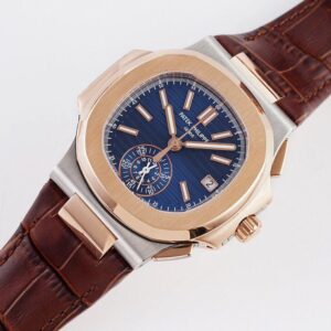 PATEK PHILIPPE 5980 NAUTILUS BLUE DIAL REPLICA WATCHES 3K FACTORY 40MM 1 ĐỒNG HỒ PATEK PHILIPPE 5980 NAUTILUS ROSE GOLD REPLICA 11 3K FACTORY 40MM (2)