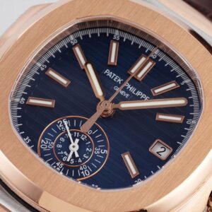 PATEK PHILIPPE 5980 NAUTILUS BLUE DIAL REPLICA WATCHES 3K FACTORY 40MM 2 ĐỒNG HỒ PATEK PHILIPPE 5980 NAUTILUS ROSE GOLD REPLICA 11 3K FACTORY 40MM (3)