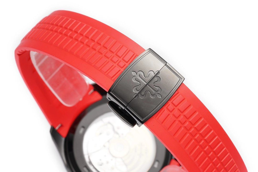 ĐỒNG HỒ PATEK PHILIPPE AQUANAUT 5167A REPLICA 11 BLACK VENOM DÂY ĐỎ ZF 40MM (9) ĐỒNG HỒ PATEK PHILIPPE AQUANAUT 5167A REPLICA 11 BLACK VENOM DÂY ĐỎ ZF 40MM (9)