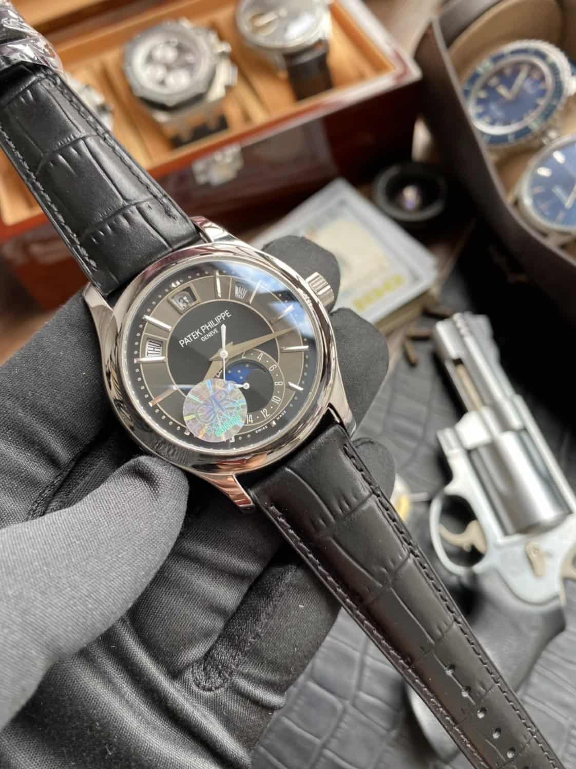 ĐỒNG HỒ PATEK PHILIPPE CALATRAVA 5205G REPLICA 11 NAM DÂY DA GR FACTORY 40MM (8) ĐỒNG HỒ PATEK PHILIPPE CALATRAVA 5205G REPLICA 11 NAM DÂY DA GR FACTORY 40MM (8)