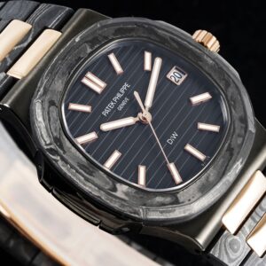 PATEK PHILIPPE DIW CARBON 5711 NAUTILUS BEST COPIES WATCHES BLACK AND YELLOW 40MM 1 ĐỒNG HỒ PATEK PHILIPPE DIW CARBON 5711 NAUTILUS REPLICA 11 CAO CẤP 40MM (2)