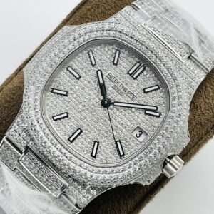 PATEK PHILIPPE NAUTILUS 5711 BEST REPLICA WATCHES RHINESTONE FULL GEM R8 FACTORY 40MM 2 ĐỒNG HỒ PATEK PHILIPPE NAUTILUS 5711 REPLICA 11 ĐÍNH FULL ĐÁ R8 FACTORY 40MM (2)