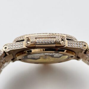 PATEK PHILIPPE NAUTILUS 5711 BEST COPIES WATCHES ROSE GOLD RHINESTONE FULL GEM R8 FACTORY 40MM 4 ĐỒNG HỒ PATEK PHILIPPE NAUTILUS 5711 REPLICA 11 ROSE GOLD FULL ĐÁ R8 40MM (5)