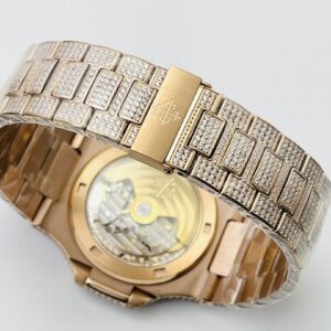 PATEK PHILIPPE NAUTILUS 5711 BEST COPIES WATCHES ROSE GOLD RHINESTONE FULL GEM R8 FACTORY 40MM 7 ĐỒNG HỒ PATEK PHILIPPE NAUTILUS 5711 REPLICA 11 ROSE GOLD FULL ĐÁ R8 40MM (8)