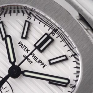 PATEK PHILIPPE NAUTILUS 5980 BEST COPIES WATCHES WHITE DIAL LEATHER STRAP 3K 40MM 4 ĐỒNG HỒ PATEK PHILIPPE NAUTILUS 5980 REPLICA 11 DÂY DA MẶT TRẮNG 3K 40MM (5)