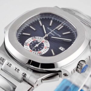 PATEK PHILIPPE NAUTILUS 5980 LUXURY REPLICA WATCHES BLUE DIAL STAINLESS STEEL 3K FACTORY 40MM 2 ĐỒNG HỒ PATEK PHILIPPE NAUTILUS 5980 REPLICA 11 DÂY THÉP 3K FACTORY 40MM (3)