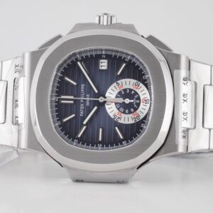 PATEK PHILIPPE NAUTILUS 5980 LUXURY REPLICA WATCHES BLUE DIAL STAINLESS STEEL 3K FACTORY 40MM 3 ĐỒNG HỒ PATEK PHILIPPE NAUTILUS 5980 REPLICA 11 DÂY THÉP 3K FACTORY 40MM (4)