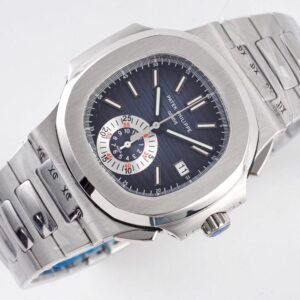 PATEK PHILIPPE NAUTILUS 5980 LUXURY REPLICA WATCHES BLUE DIAL STAINLESS STEEL 3K FACTORY 40MM 4 ĐỒNG HỒ PATEK PHILIPPE NAUTILUS 5980 REPLICA 11 DÂY THÉP 3K FACTORY 40MM (5)