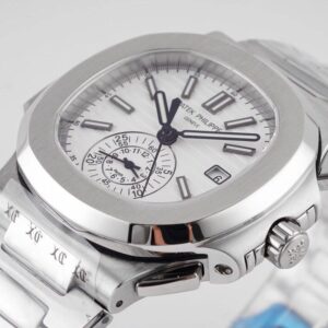 PATEK PHILIPPE NAUTILUS 5980 BEST COPIES WATCHES WHITE DIAL 3K FACTORY 40MM 2 ĐỒNG HỒ PATEK PHILIPPE NAUTILUS 5980 REPLICA 11 WHITE DIAL 3K FACTORY 40MM (3)