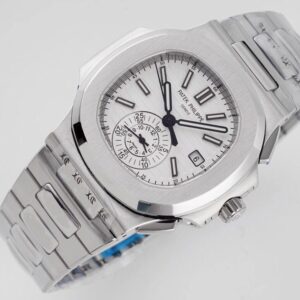 PATEK PHILIPPE NAUTILUS 5980 BEST COPIES WATCHES WHITE DIAL 3K FACTORY 40MM 4 ĐỒNG HỒ PATEK PHILIPPE NAUTILUS 5980 REPLICA 11 WHITE DIAL 3K FACTORY 40MM (5)