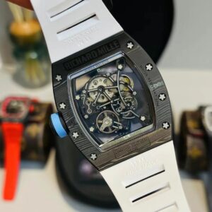 ĐỒNG HỒ NAM RICHARD MILLE RM055 REPLICA NHÀ MÁY RM DÂY ĐEO TRẮNG 45MM 4 ĐỒNG HỒ NAM RICHARD MILLE RM055 REPLICA NHÀ MÁY RM DÂY ĐEO TRẮNG 45MM