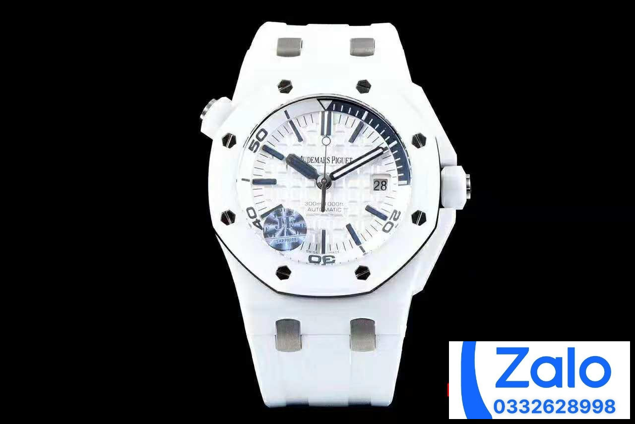 ĐỒNG HỒ NAM AUDEMARS PIGUET ROYAL OAK 15707 REPLCIA NHÀ MÁY JF MÀU TRẮNG 41MM ĐỒNG HỒ NAM AUDEMARS PIGUET ROYAL OAK 15707 REPLCIA NHÀ MÁY JF MÀU TRẮNG 41MM