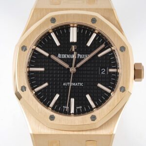 AUDEMARS PIGUET HIGH END REPLICAS WATCHES ROYAL OAK 15400OR ZF FACTORY BLACK DIAL 41MM 2 ĐỒNG HỒ AUDEMARS PIGUET ROYAL OAK 15400OR REP 11 NHÀ MÁY ZF MẶT ĐEN 41MM