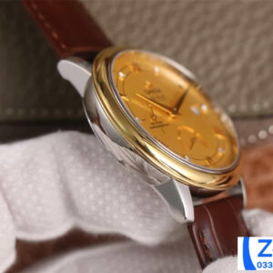 ĐỒNG HỒ NAM OMEGA DE VILLE FAKE 11 NHÀ MÁY AZ FACTORY DÂY DA MẶT VÀNG 40MM 2 ĐỒNG HỒ NAM OMEGA DE VILLE FAKE 11 NHÀ MÁY AZ FACTORY DÂY DA MẶT VÀNG 40MM