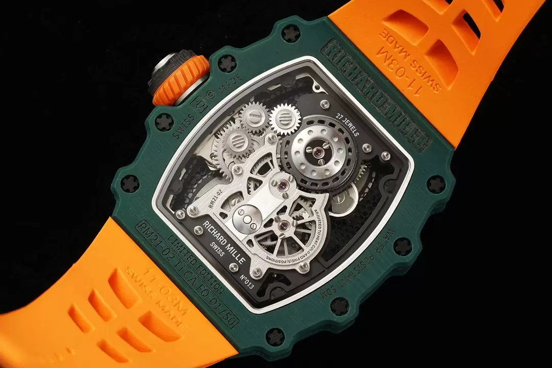 ĐỒNG HỒ NAM RICHARD MILLE RM21-02 REPLICA 1:1 DÂY CAO SU CAM 45MM ĐỒNG HỒ NAM RICHARD MILLE RM21-02 REPLICA 1:1 DÂY CAO SU CAM 45MM