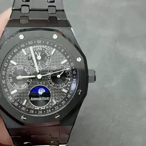 AUDEMARS PIGUET BEST COPIES WATCH ROYAL OAK APS FACTORY BLACK CERAMIC 41MM 1 ĐỒNG HỒ AUDEMARS PIGUET ROYAL OAK REPLICA CAO CẤP NHÀ MÁY APS ĐEN 41MM