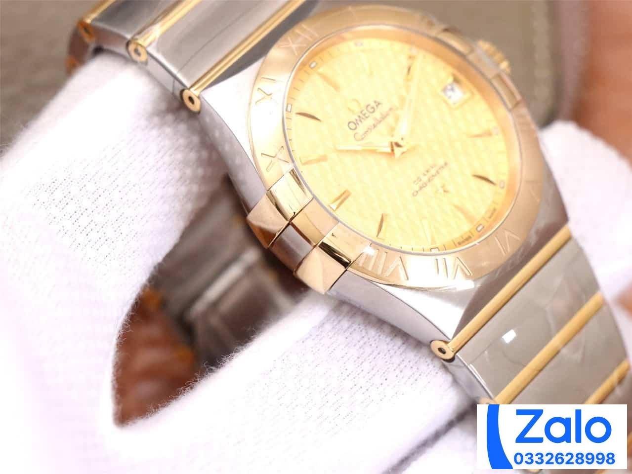 ĐỒNG HỒ NAM OMEGA CONSTELLATION FAKE 11 NHÀ MÁY VS FACTORY MẶT VÀNG 38MM ĐỒNG HỒ NAM OMEGA CONSTELLATION FAKE 11 NHÀ MÁY VS FACTORY MẶT VÀNG 38MM