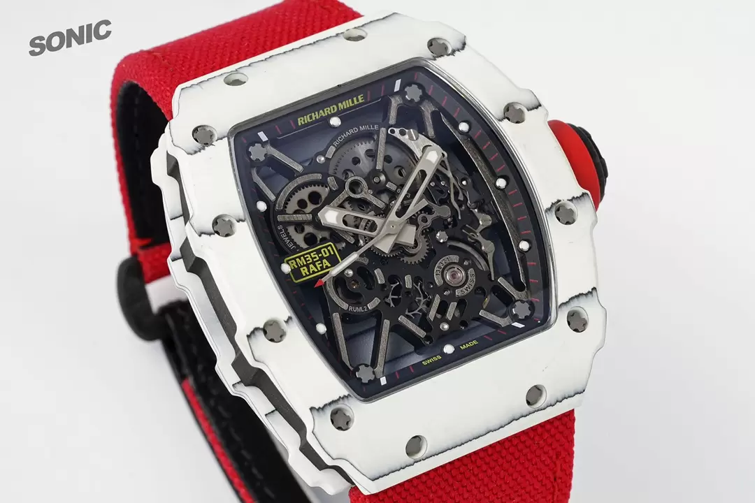 ĐỒNG HỒ NAM RICHARD MILLE RM35-01 REP 11 NHÀ MÁY SONIC DÂY VẢI ĐỎ 45MM ĐỒNG HỒ NAM RICHARD MILLE RM35-01 REP 11 NHÀ MÁY SONIC DÂY VẢI ĐỎ 45MM
