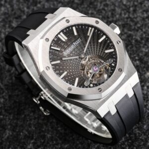 AUDEMARS PIGUET BEST COPIES WATCH ROYAL OAK 26522BC R8 FACTORY BLACK GREY 41MM 1 ĐỒNG HỒ AUDEMARS PIGUET ROYAL OAK 26522BC REPLICA CAO CẤP NHÀ MÁY R8 41MM
