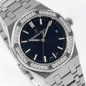 AUDEMARS PIGUET HIGH END REPLICA WATCHES ROYAL OAK 77350ST BV FACTORY RHINESTONE 34MM 1 ĐỒNG HỒ AUDEMARS PIGUET ROYAL OAK 77350ST NỮ SUPER FAKE NHÀ MÁY BV 34MM